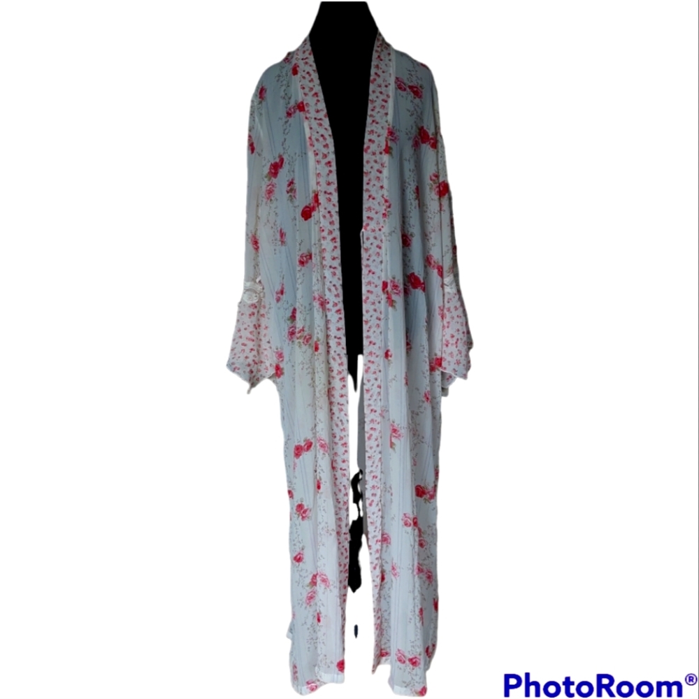 California Dynasty Sheer Floral Robe
